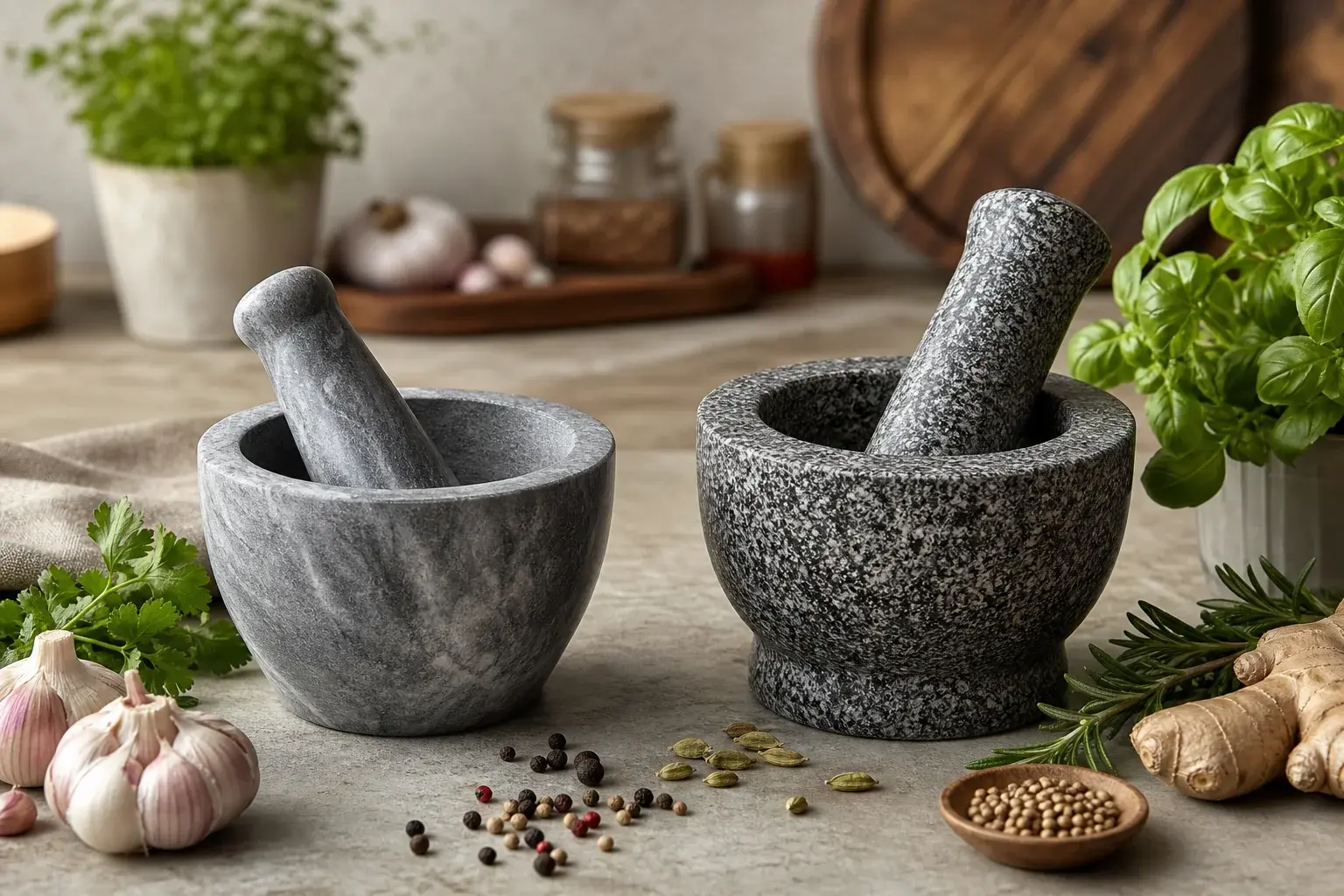 Mortier en pierre ou en granit : lequel choisir ?
